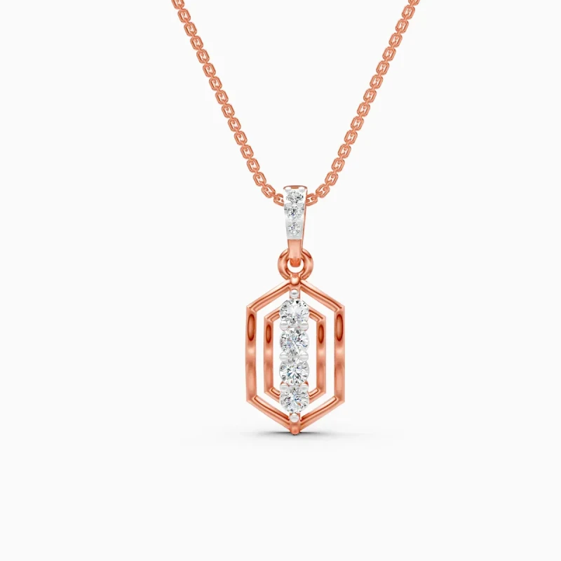 9kt Diamond Frame Pendant