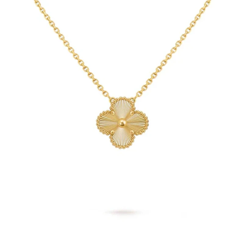 9KT Gold Clover Pendant Necklace for Women