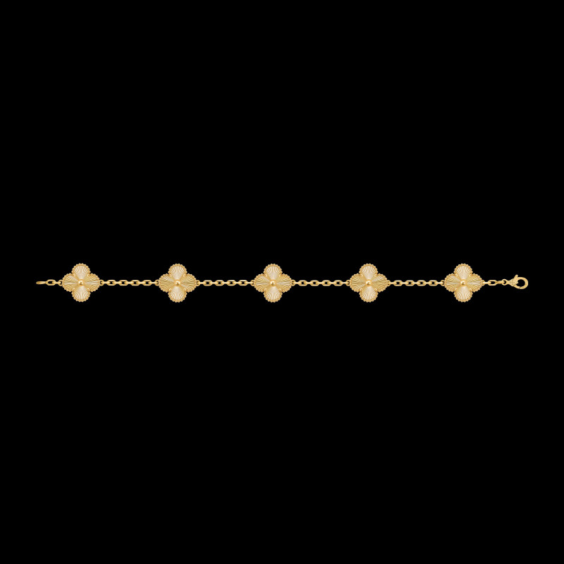 Van Cleef 5 Motif Clover Bracelet | Gold & Silver 5