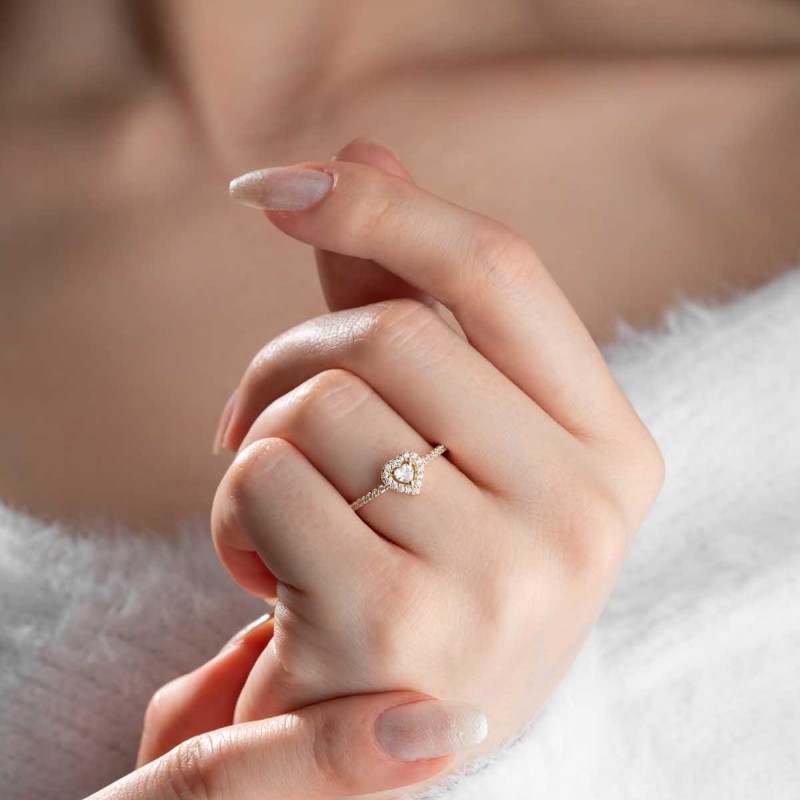 9K Gold Heart Ring 1