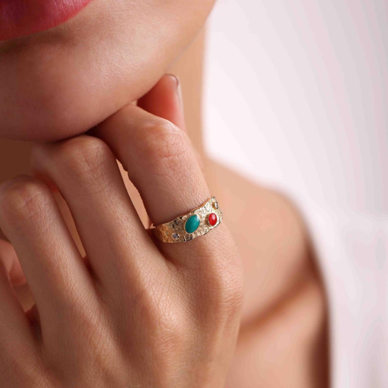 9K Gold Ethnic Design Ring