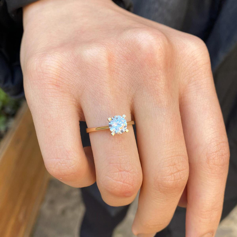 9K Gold Solitaire Ring
