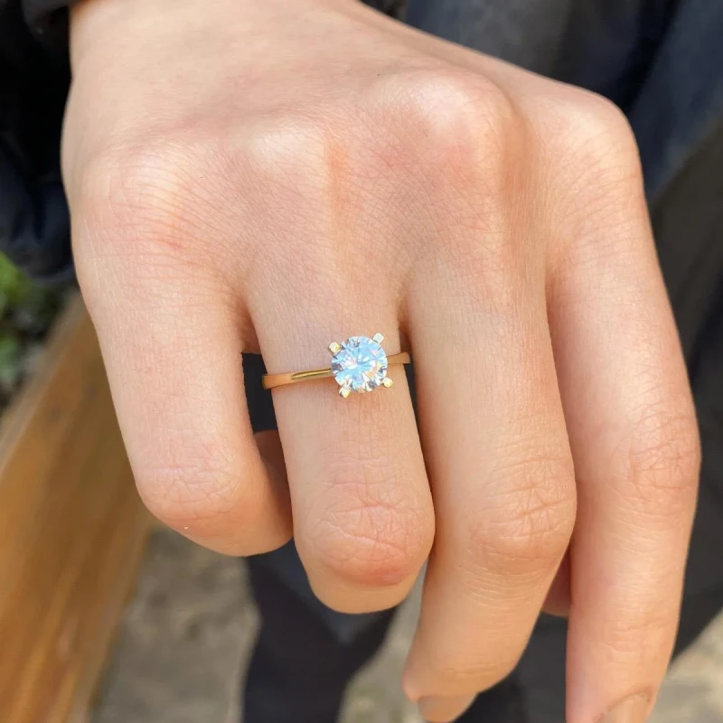9K Gold Solitaire Ring 3
