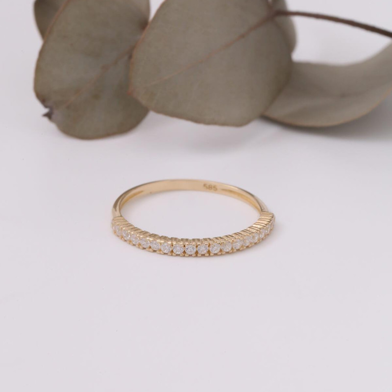 9K Gold Half-Band Ring 4