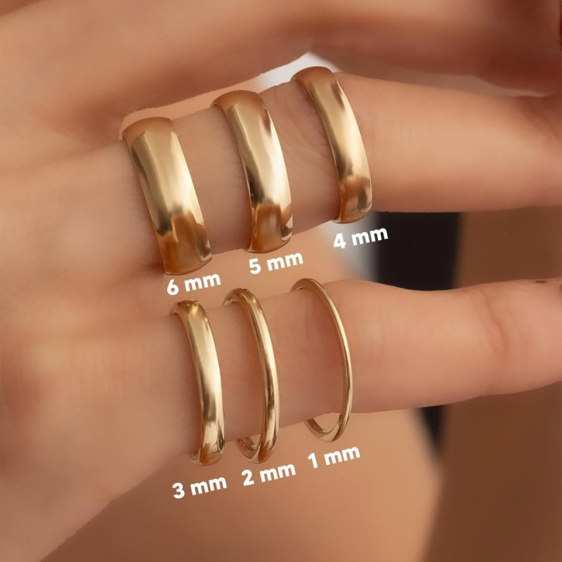 9K Gold 2mm Classic Wedding Band 6