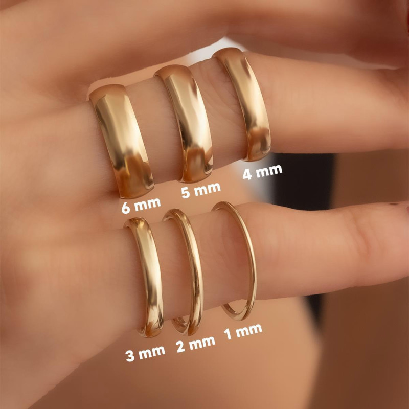 9K Gold 4mm Classic Wedding Band 4