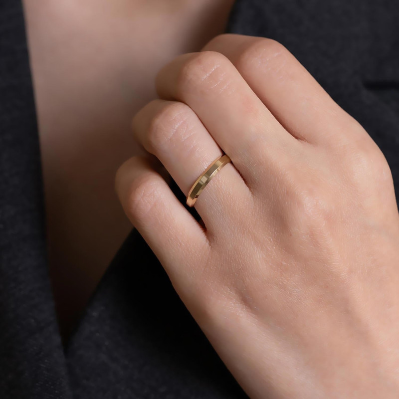 9K Gold 3mm Band Ring