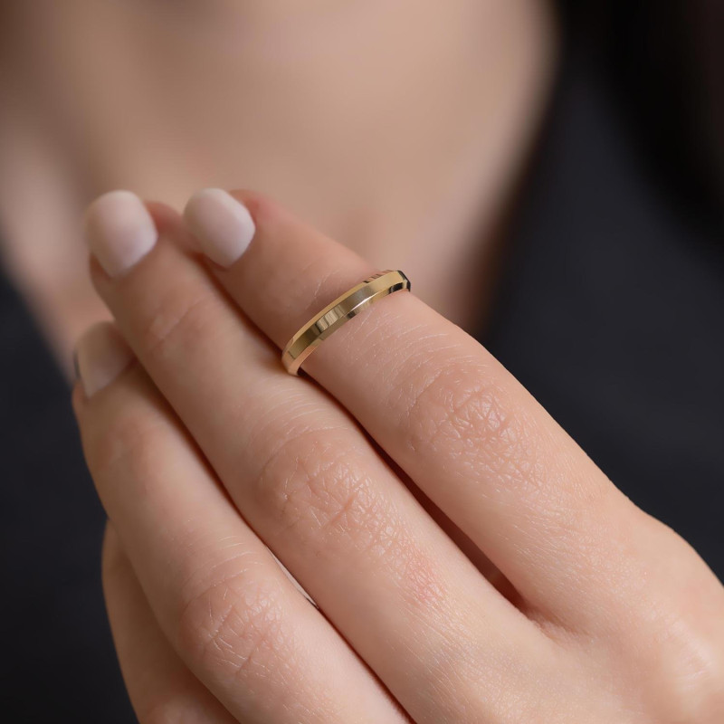 9K Gold 3mm Band Ring 4