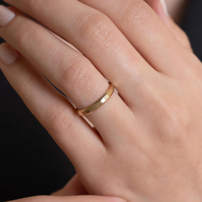 9K Gold 3mm Band Ring 5