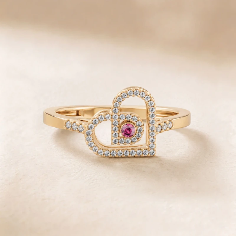 9K Gold Love Ring
