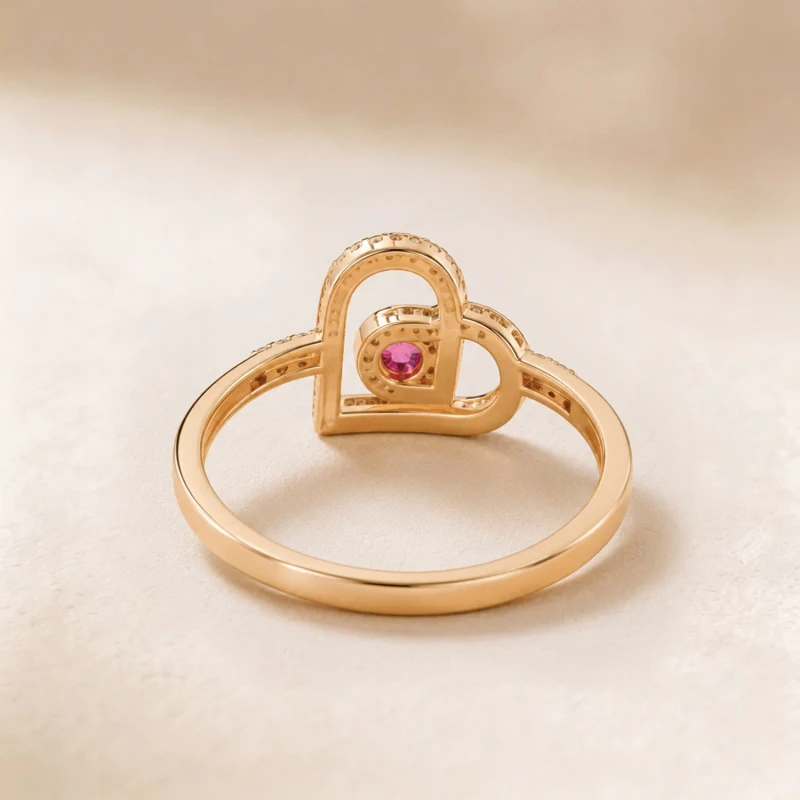 9K Gold Love Ring 4