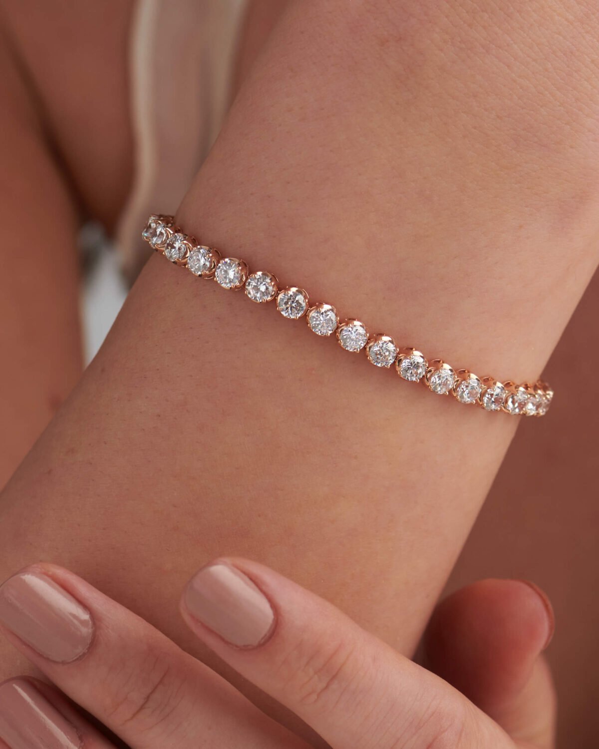 9K Gold Diamond Tennis Bracelet 0.20 Carat