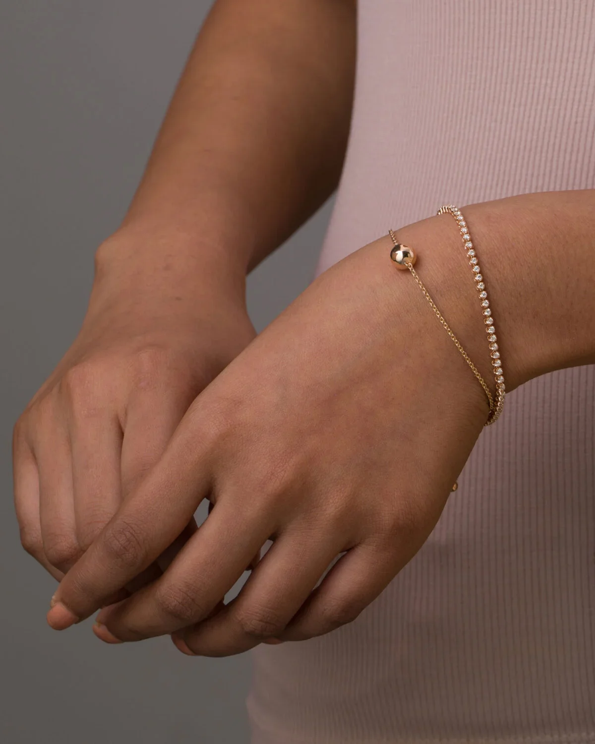 9K Gold Sphere Bolo Bracelet 2