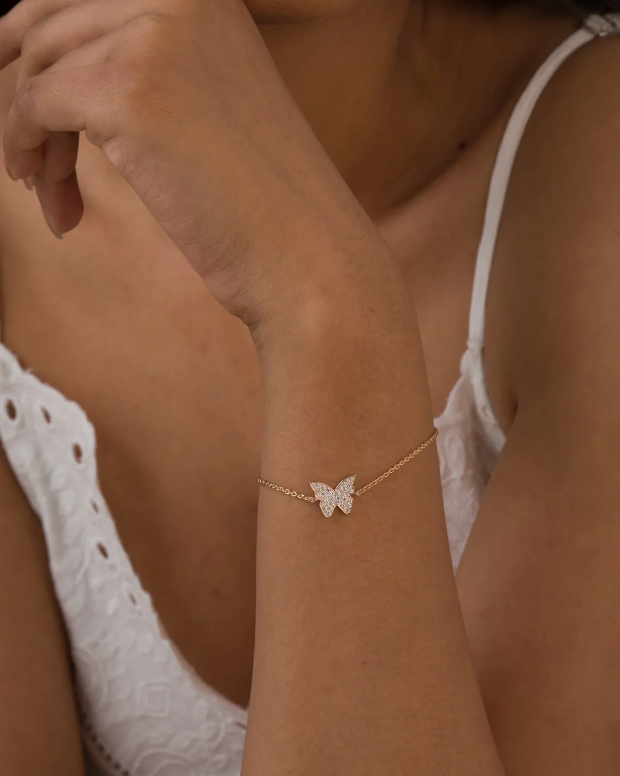 9K Gold Butterfly Bracelet