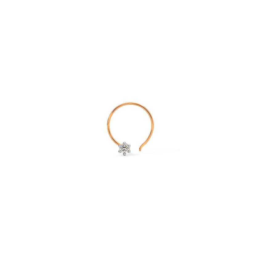9K Gold Solitaire Diamond Nose Pin 2